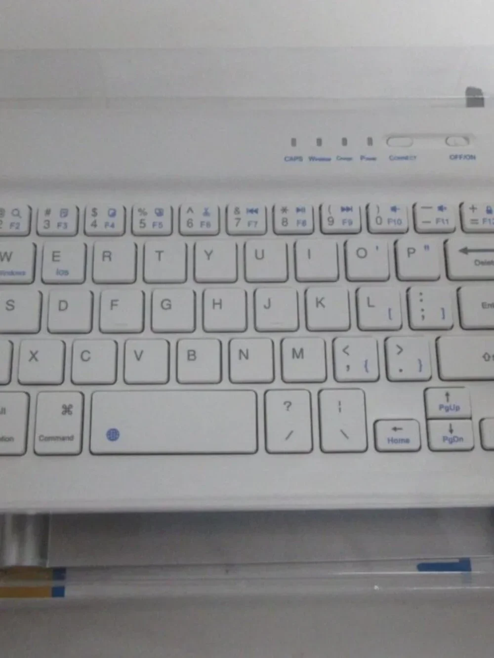 Hello By Design White Standalone Wireless Tech Set Keyboard With Tablet Stand